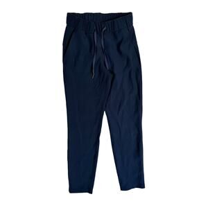 Lululemon Navy Blue Trousers Pants On The Fly 27" Women's 2